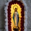 Kapliczka mała, biały kamień, LED, bez figurki
